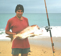Kevin with a snapper off Golden Beach