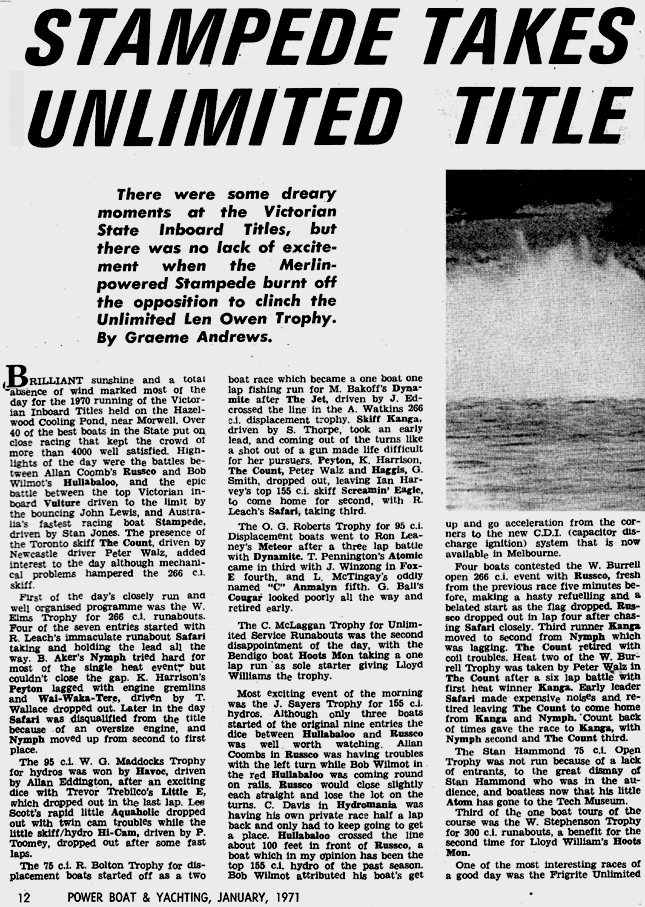 Stampede Takes Unlimited Title - 1971 page 12