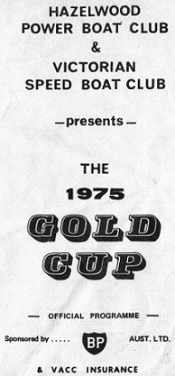 Front cover "The Gold Cup" 1975