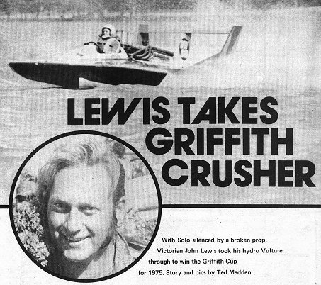John Lewis takes Griffith Cup Crusher 1975