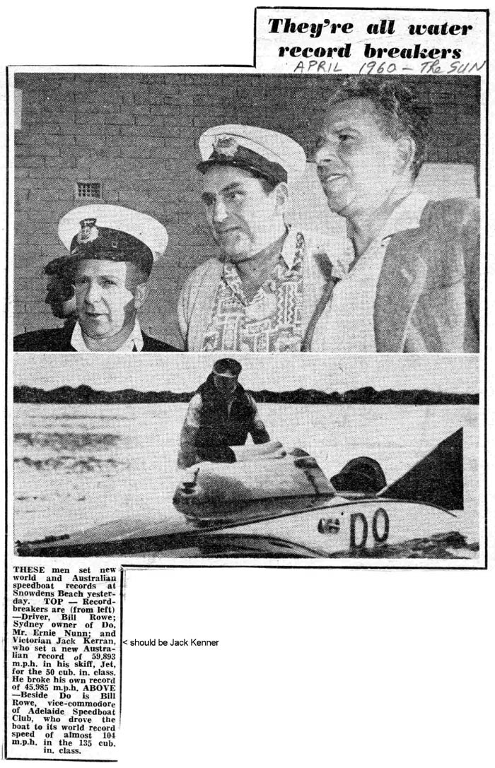 They're all water record breakers - April 1960 - The Sun
